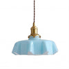 Suspension en Verre Retro en Forme de Fleurs - Lampe Suspendue Crème pour Décor de Salon et de Salle à Manger