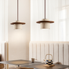 Suspension – Travertin & Bois | Style Rétro | Compatible LED