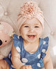 Bonnet turban doux pour bébé avec détail en volants – KuschelGlanz (1+1 Gratuit)