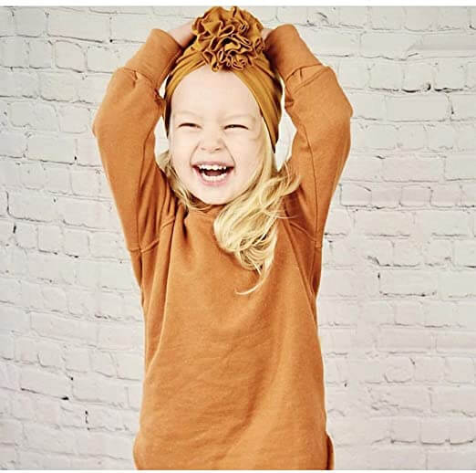 Bonnet turban doux pour bébé avec détail en volants – KuschelGlanz (1+1 Gratuit)