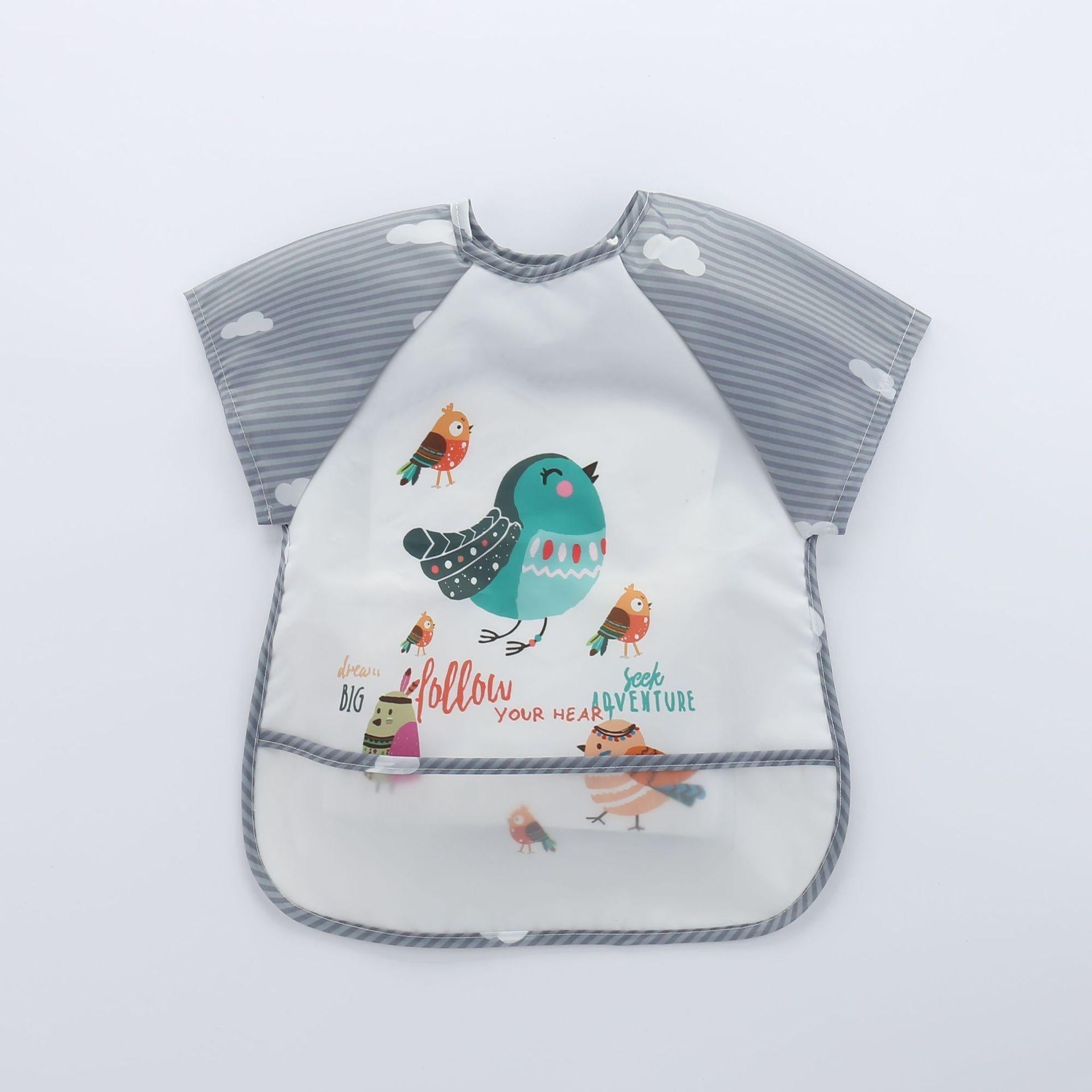 Bavoir imperméable pour bébé avec manches