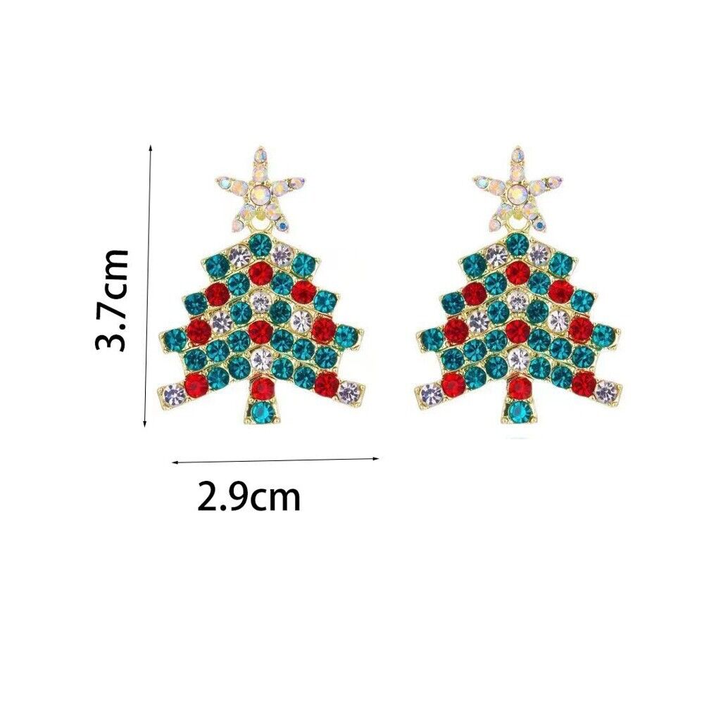 Boucles d'oreilles en forme de sapin de Noël