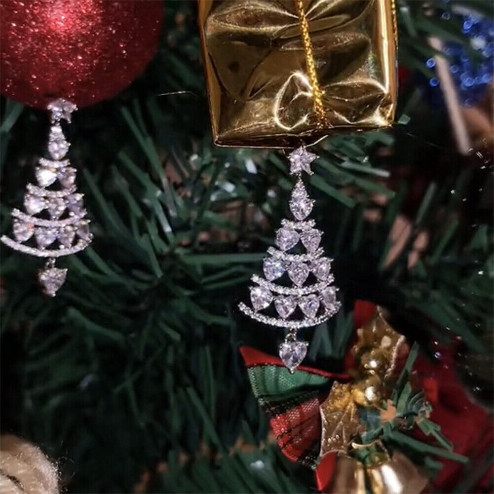 Boucles d'oreilles en forme de sapin de Noël