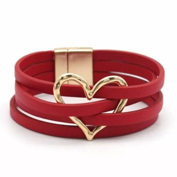 Bracelet en cuir O à plusieurs couches