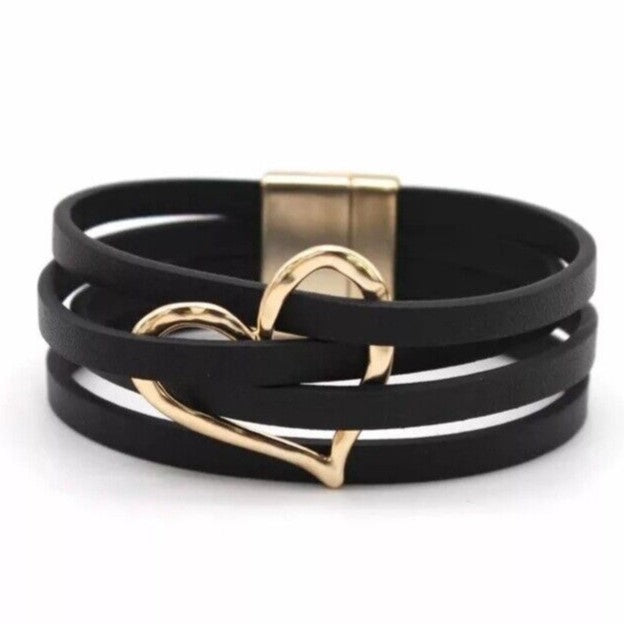 Bracelet en cuir O à plusieurs couches