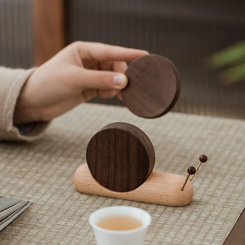 Sous-verres en Noyer Scandinave - Design Minimaliste & Durabilité