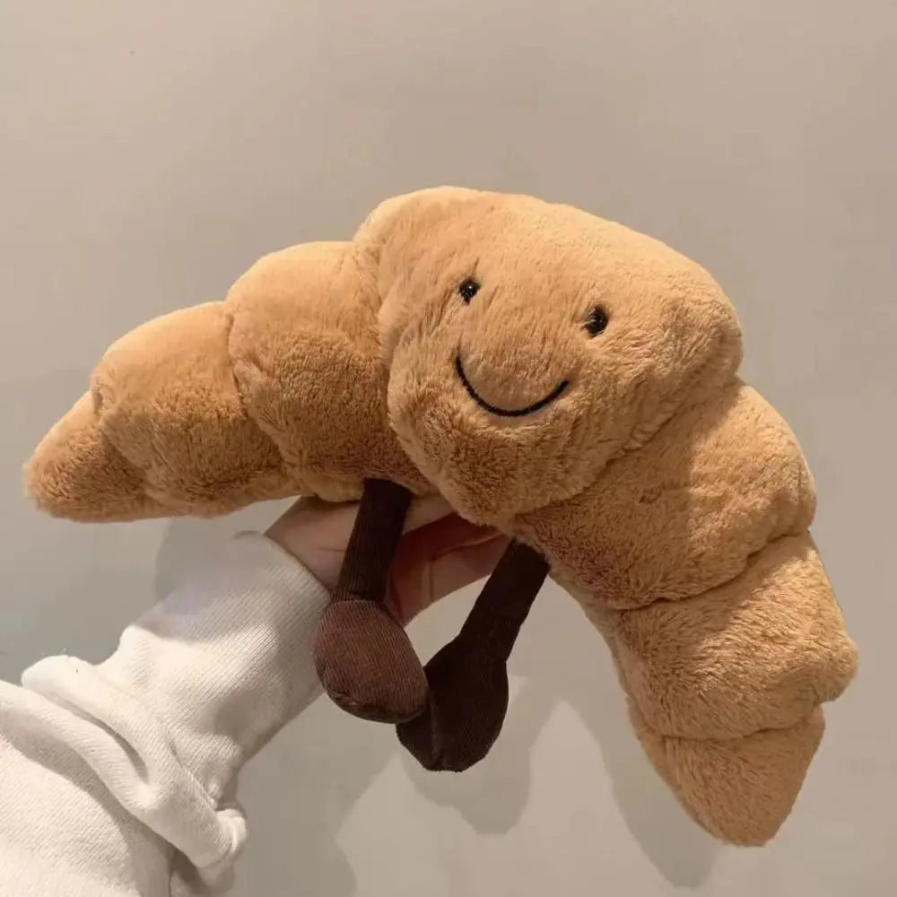 Cadeau Pop Croissant Peluche - Coussin Pain Rieur