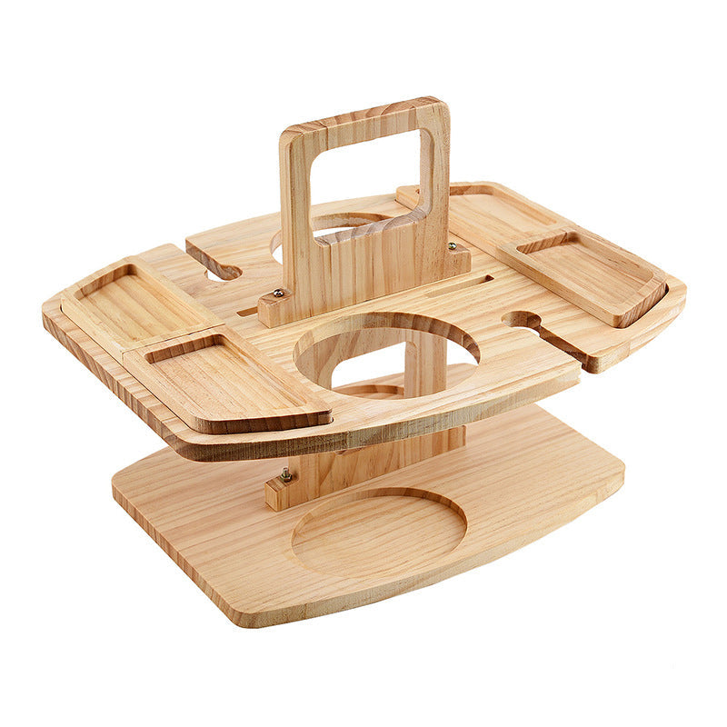 Table de pique-nique NobleWood Luxe | Élégante table en bois avec un grand espace de service pour le plaisir en plein air