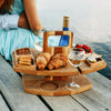 Table de pique-nique NobleWood Luxe | Élégante table en bois avec un grand espace de service pour le plaisir en plein air