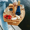 Table de pique-nique NobleWood Luxe | Élégante table en bois avec un grand espace de service pour le plaisir en plein air