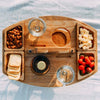Table de pique-nique NobleWood Luxe | Élégante table en bois avec un grand espace de service pour le plaisir en plein air