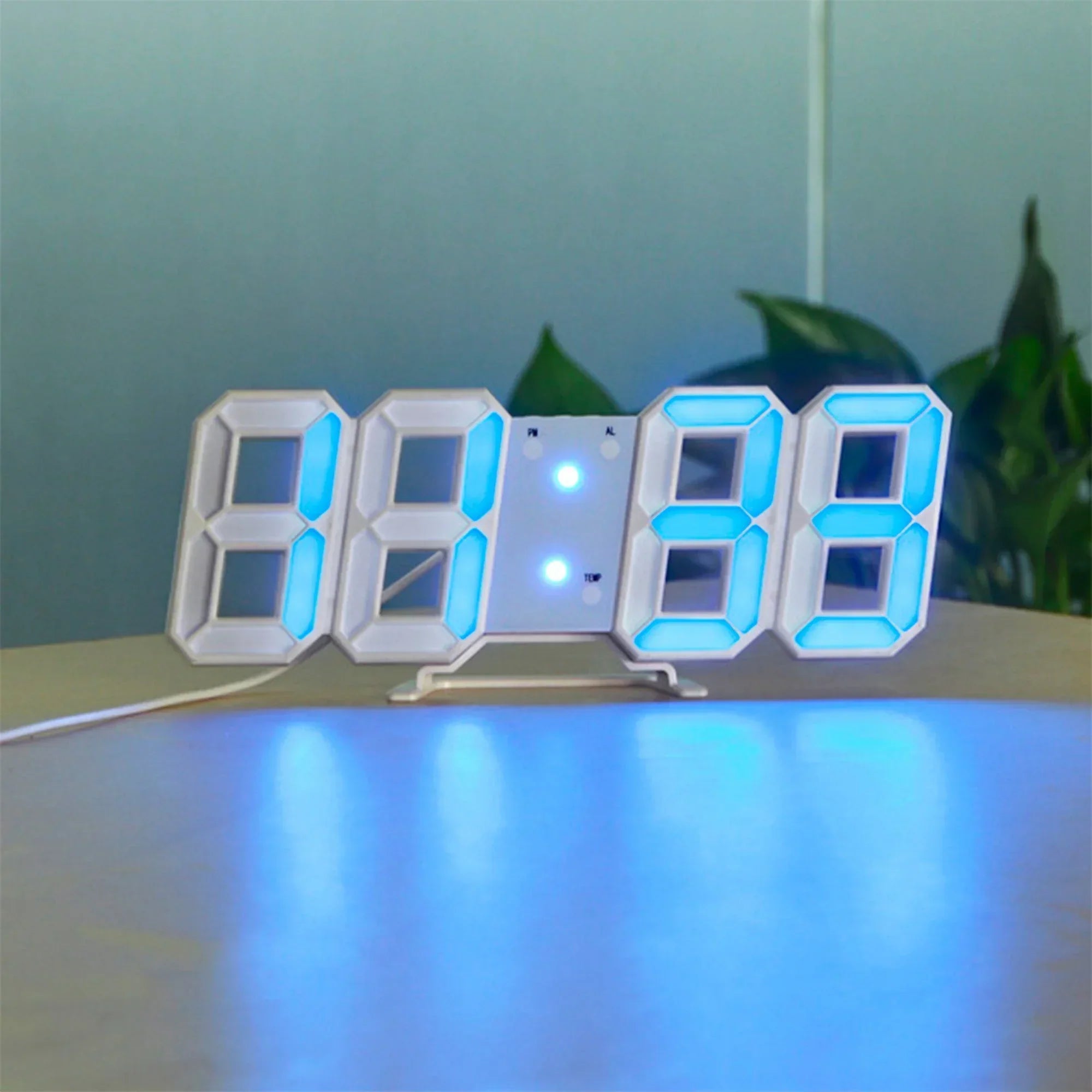 LuxuraTime Élégante Horloge Murale LED 3D | Éclairage réglable et LED dimmable pour une ambiance chaleureuse