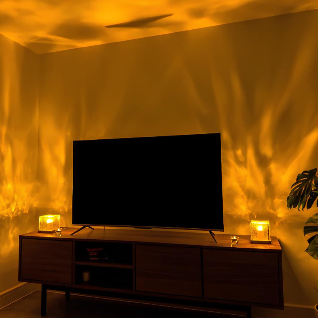 LuxeLumen Lampe Nordique en Bois | Lampe élégante avec 16 options de couleurs pour un éclairage d'ambiance