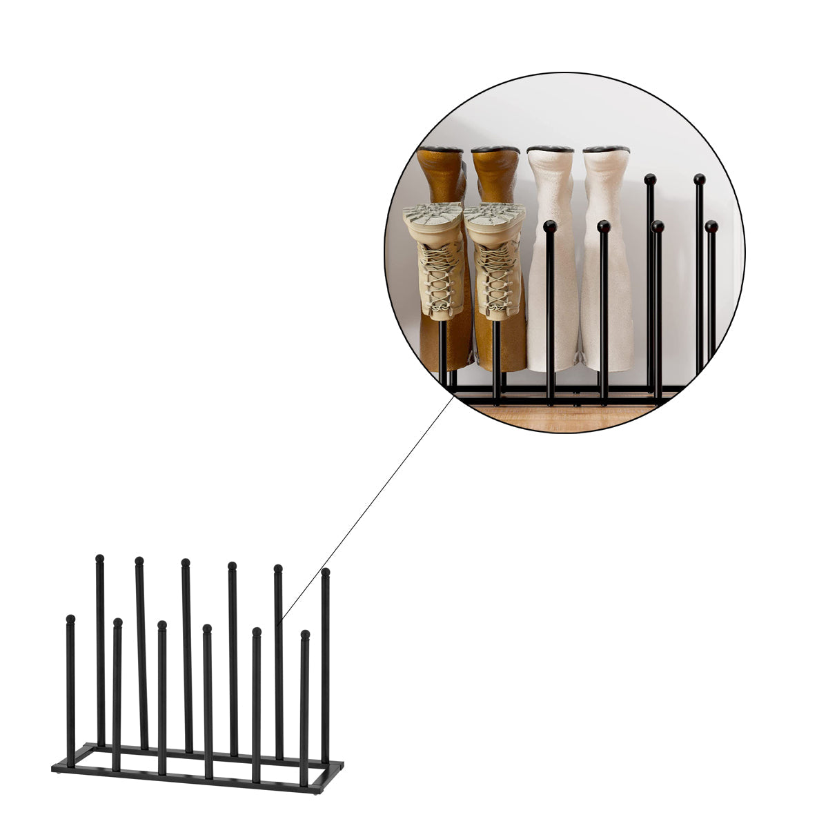 ÉléganceBottes Rangement à Bottes Luxe | Organisateur élégant pour 6 paires de bottes ou chaussures, intérieur et extérieur