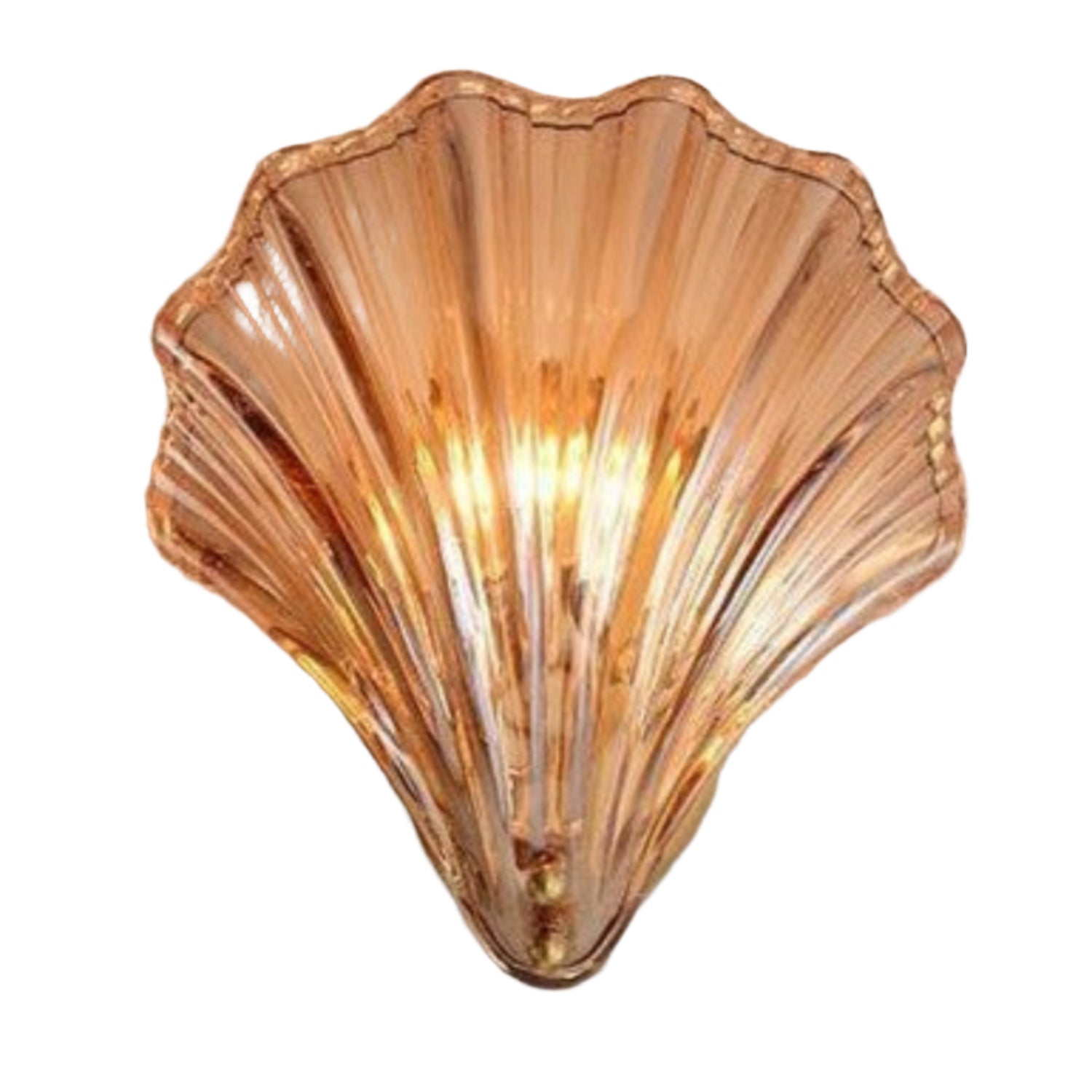 Applique Murale Coquillage – Élégante Applique Murale en Laiton et Verre Inspirée de la Côte