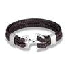 Bracelet en cuir ancre marine