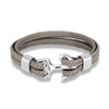 Bracelet en cuir ancre marine