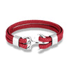 Bracelet en cuir ancre marine