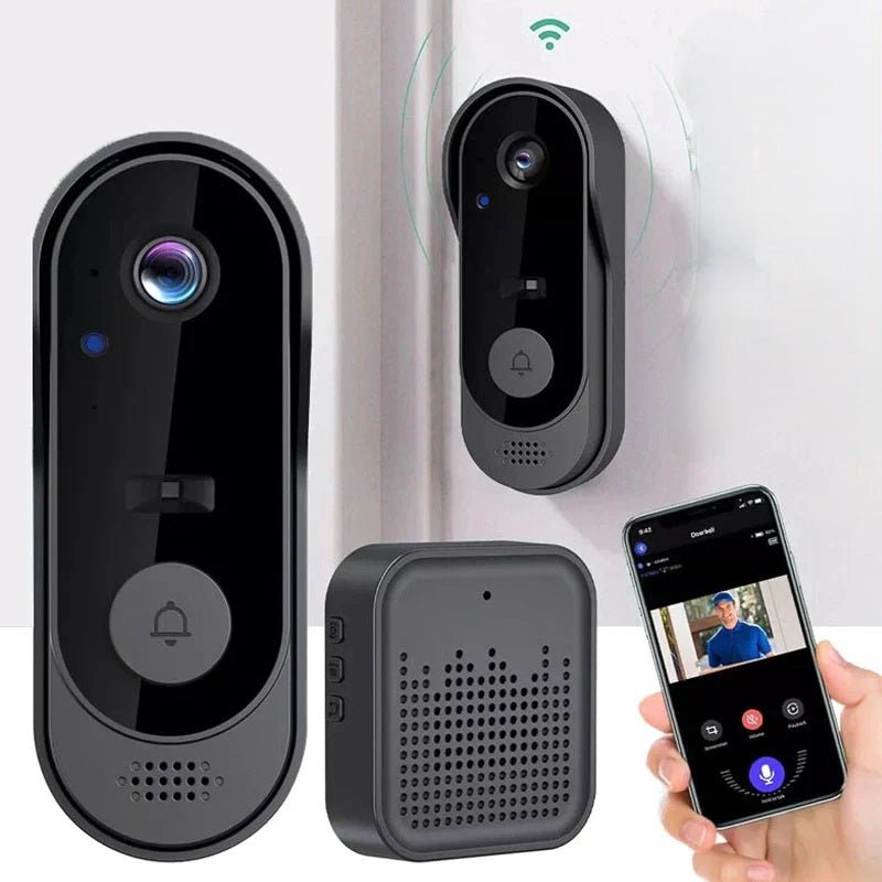 Sonnette Vidéo WiFi Intelligente avec Interphone HD – Clarté HD, Vision Nocturne & Sécurité Étanche pour une Protection Intelligente 24/7