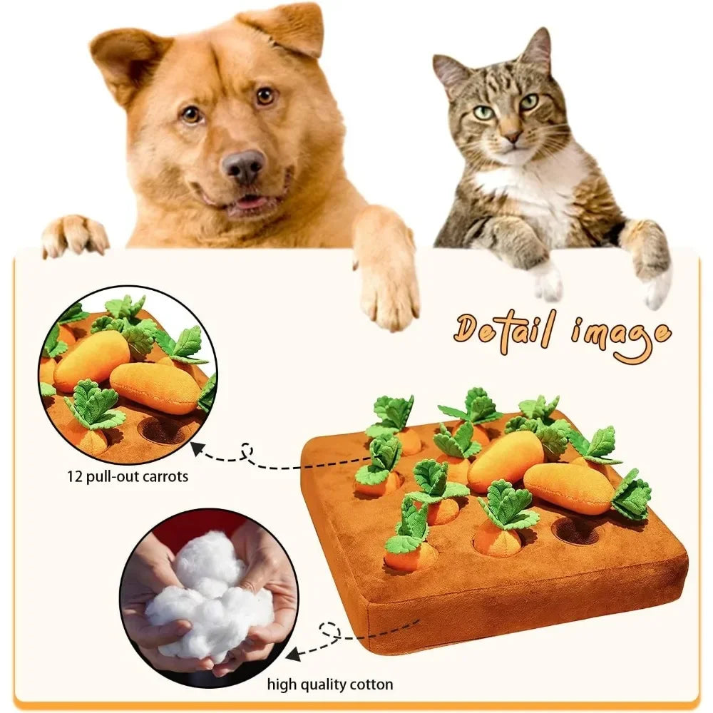 Tapis de Fouille avec Carottes - Jouet pour Animaux de Compagnie