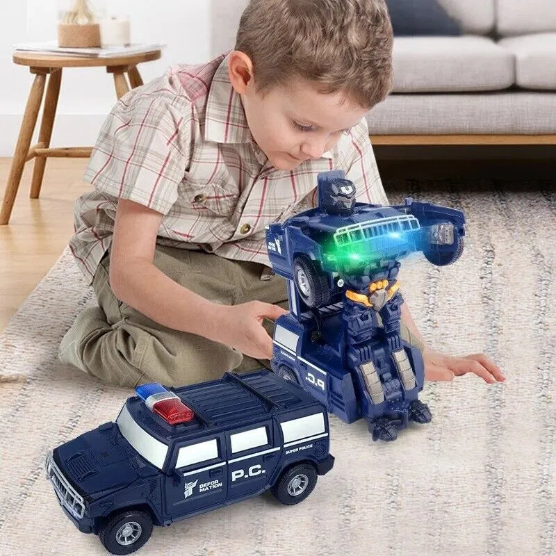Voiture Robot Transformable | Voiture de Police et Jouet Robot