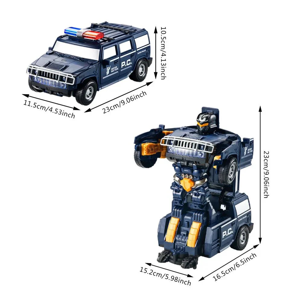Voiture Robot Transformable | Voiture de Police et Jouet Robot
