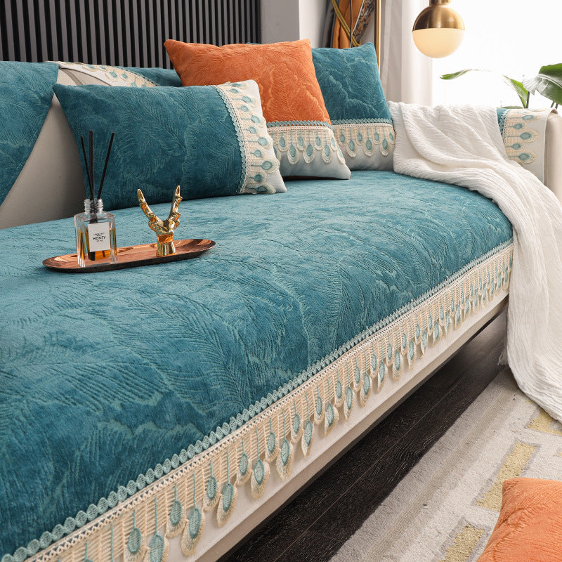SoftCushion | Transformez votre canapé en lieu de détente ultime grâce au tissu chenille ultra-doux