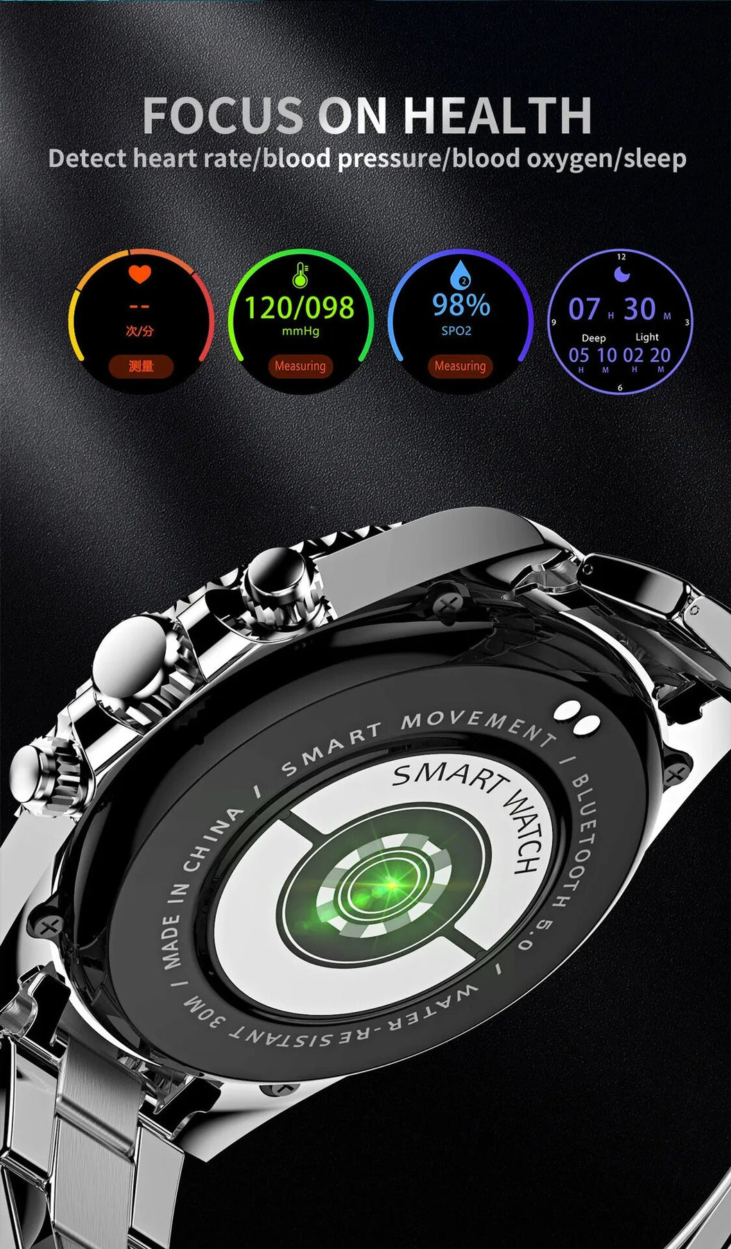 TimeMaster Montre Intelligente - Acier Élégant | Technologie Avancée