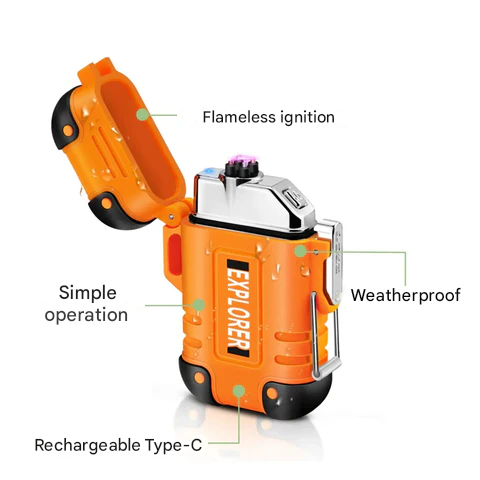 Briquet tempête étanche et coupe-vent - SurvivalFlame