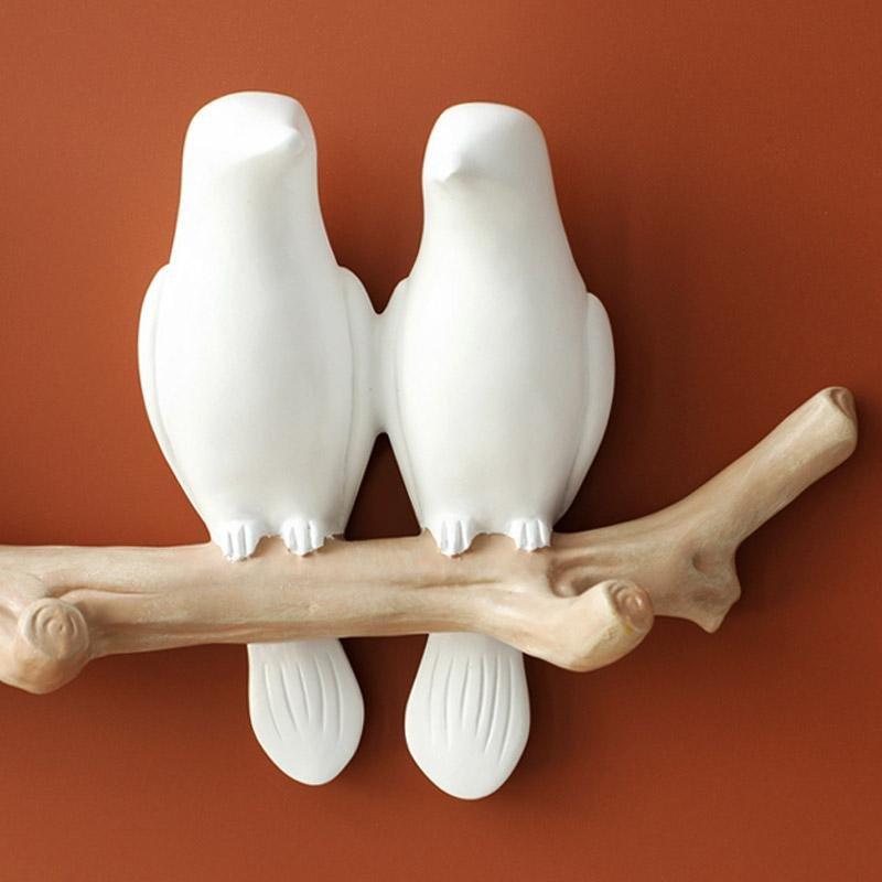 Beaux Oiseaux Porte-Manteau Porte-Manteau Mur Pour Décoration Ludique