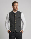 Élégant gilet gris traditionnel