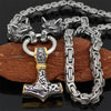 Collier amulette de loup viking | Pendentif tête de loup Viking en acier inoxydable pour hommes