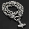 Collier amulette de loup viking | Pendentif tête de loup Viking en acier inoxydable pour hommes