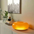 LAMPE DE TABLE DONUT MODERNE – Lampe de table en forme de donut élégante avec variateur tactile & 3 couleurs de lumière