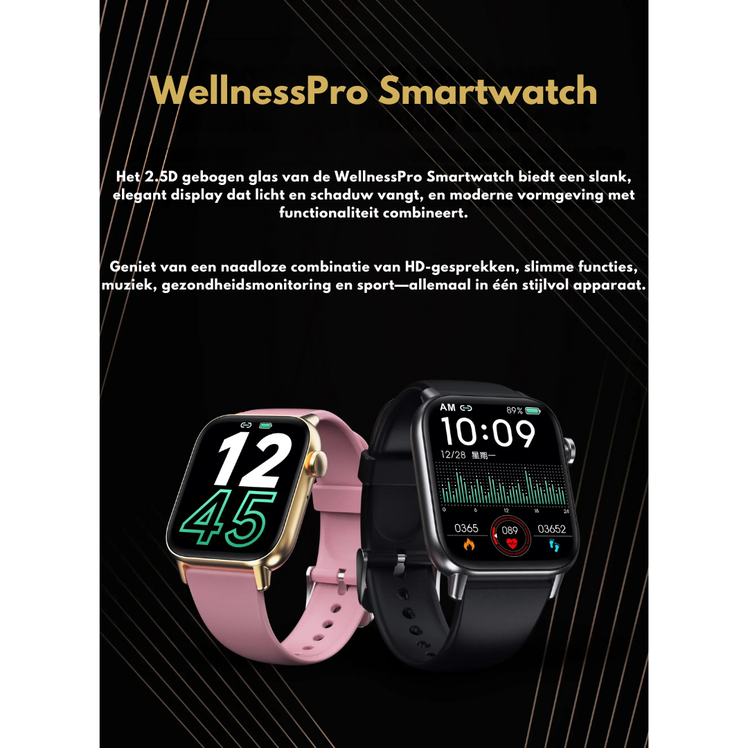 WellnessPro Montre Intelligente - Santé | Étanche