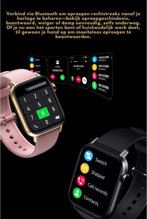 WellnessPro Montre Intelligente - Santé | Étanche