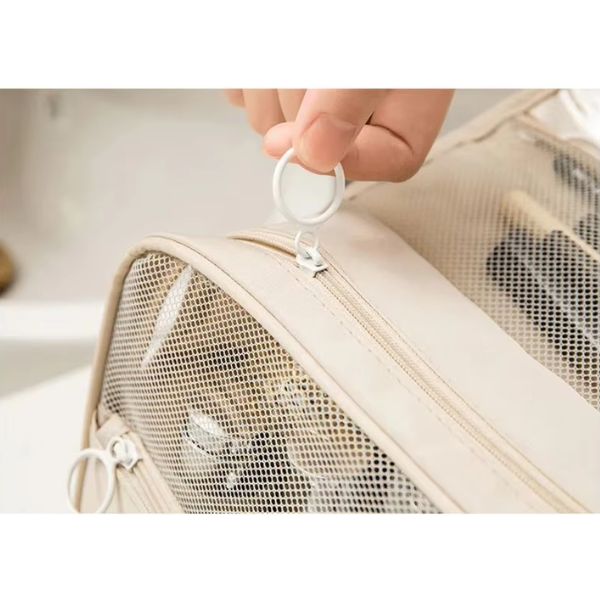 Trousse de Maquillage de Voyage Imperméable – Organisateur de Toilettes Suspendu avec Crochet