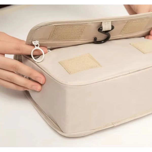Trousse de Maquillage de Voyage Imperméable – Organisateur de Toilettes Suspendu avec Crochet