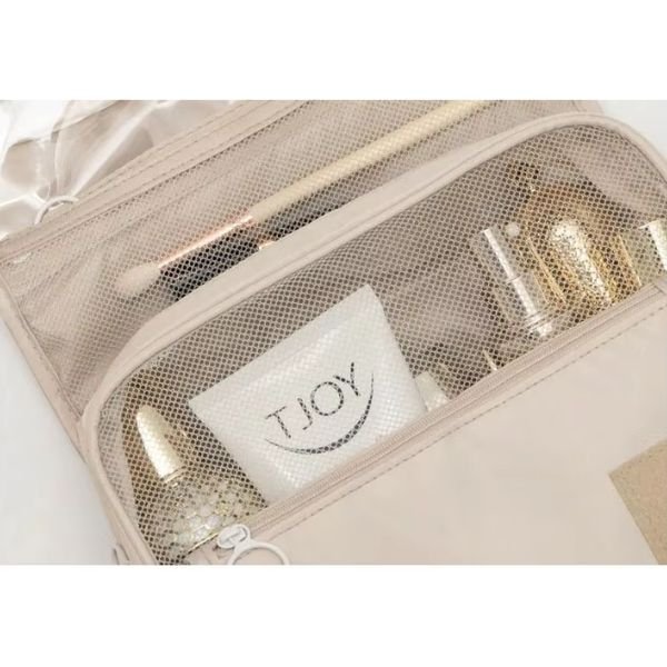 Trousse de Maquillage de Voyage Imperméable – Organisateur de Toilettes Suspendu avec Crochet