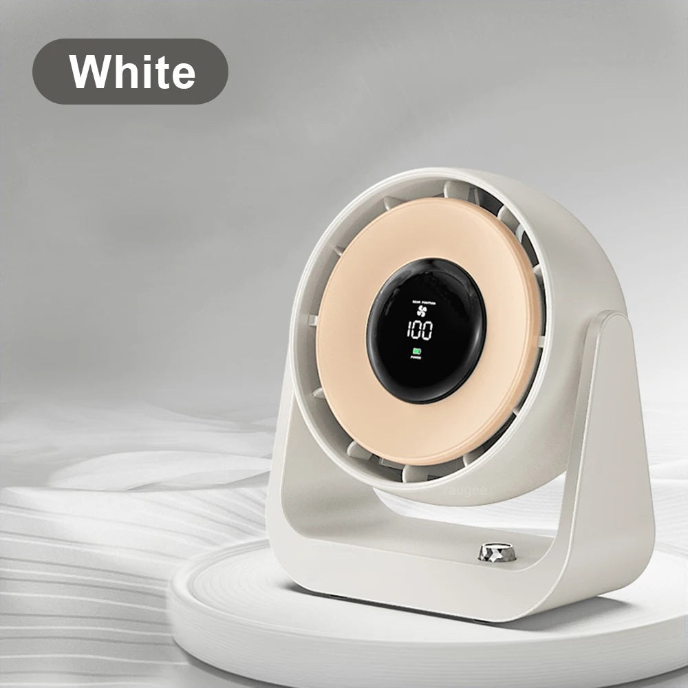 Ventilateur Lumineux de Climatisation Ajustable sans Fil – Refroidissement Turbo Rechargeable pour Confort de Bureau et Mur