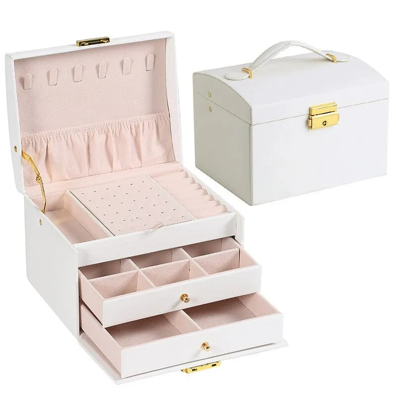 Boîte à bijoux à trois niveaux
