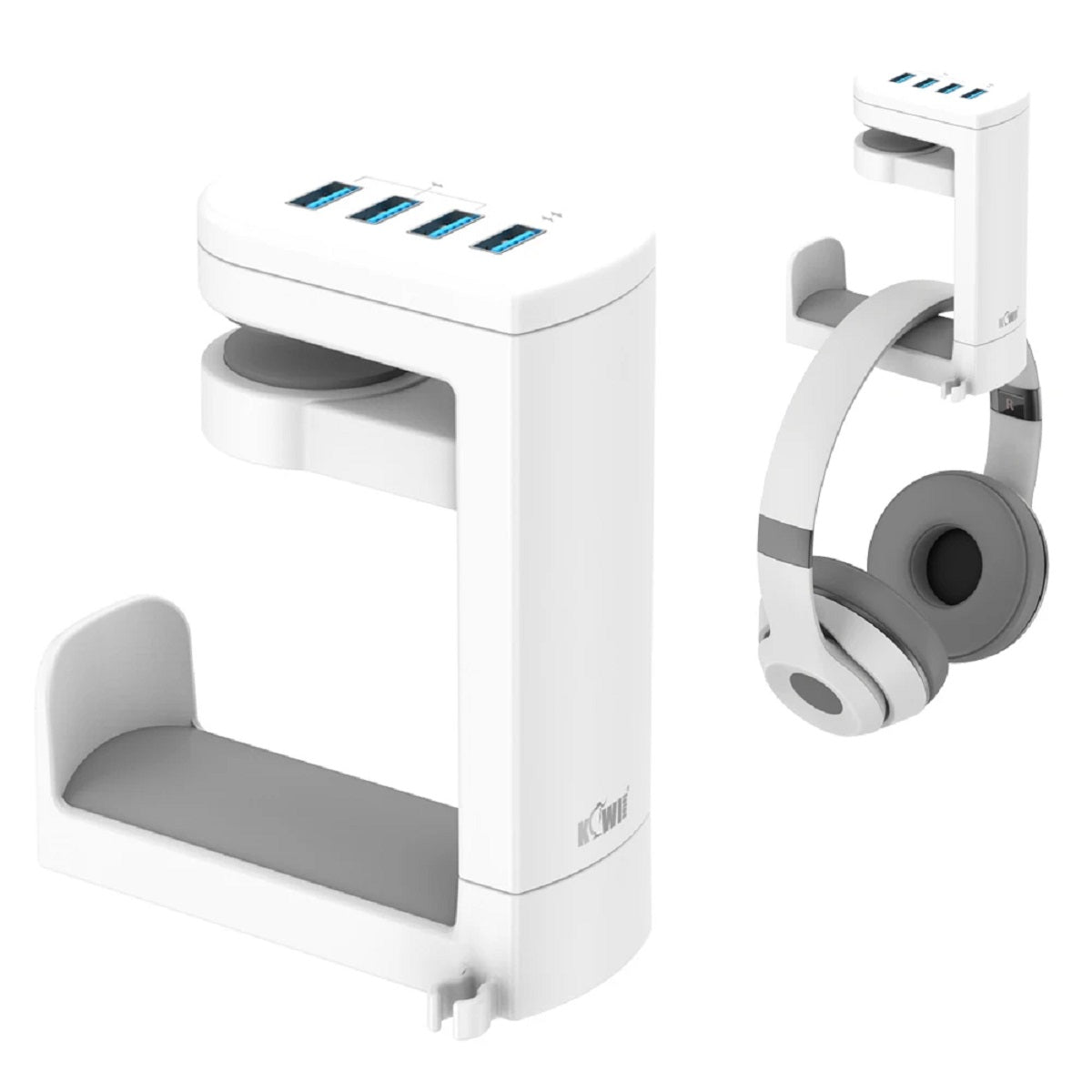 Support de casque rotatif avec station de charge USB