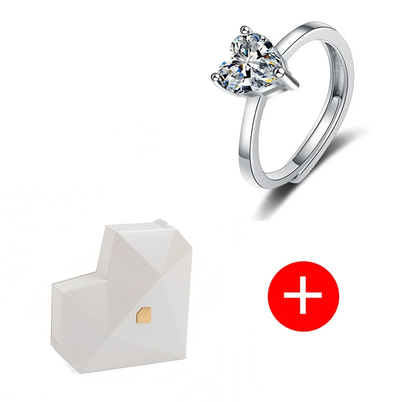 Boîte à Anneau en Diamant Surprise en Forme de Cœur – Présentation Automatique de Bijoux pour Propositions Romantiques