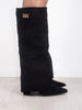 Bottes hautes modernes en suède pour femmes