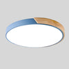 Applique de Plafond Circulaire en Bois Nordique pour Décoration Intérieure de Style Macaron & Éclairage Ambiant