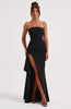 Ayla | Robe Maxi Off-Shoulder avec Fente Haute | Robe de Soirée Élégante Fente Haute Robe Maxi Off-Shoulder Femme Robe de Fête Gala Mariage