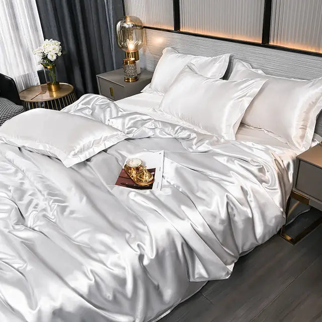 SilkSerenity Housse de Couette Satin - Luxe et Confort