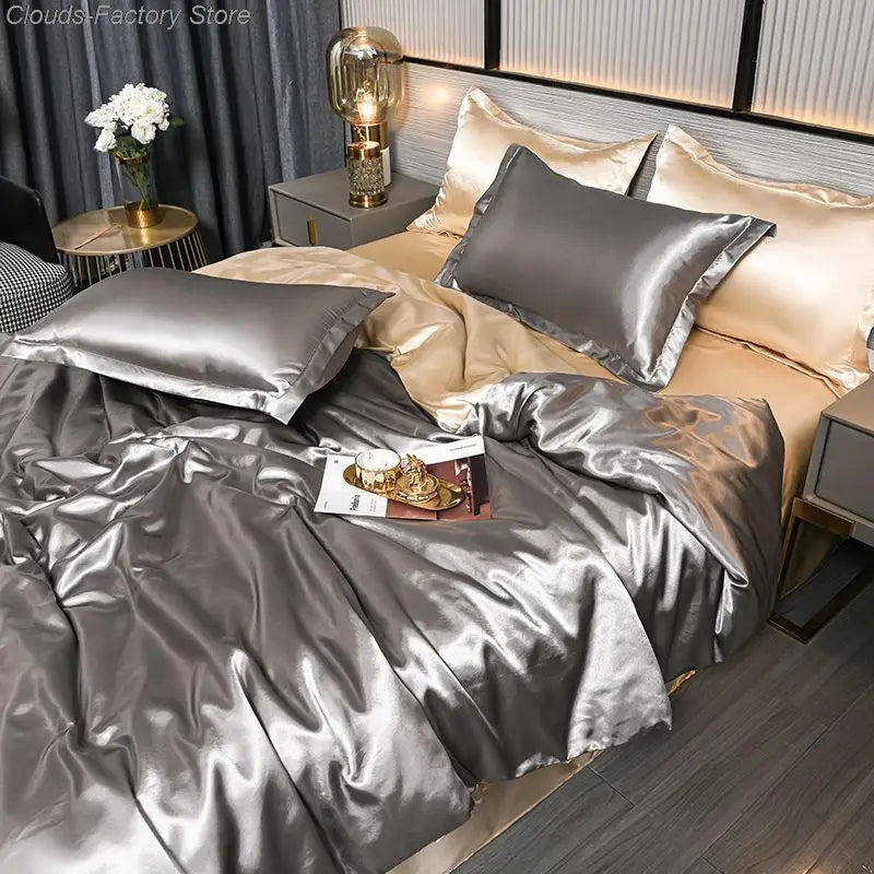 SilkSerenity Housse de Couette Satin - Luxe et Confort