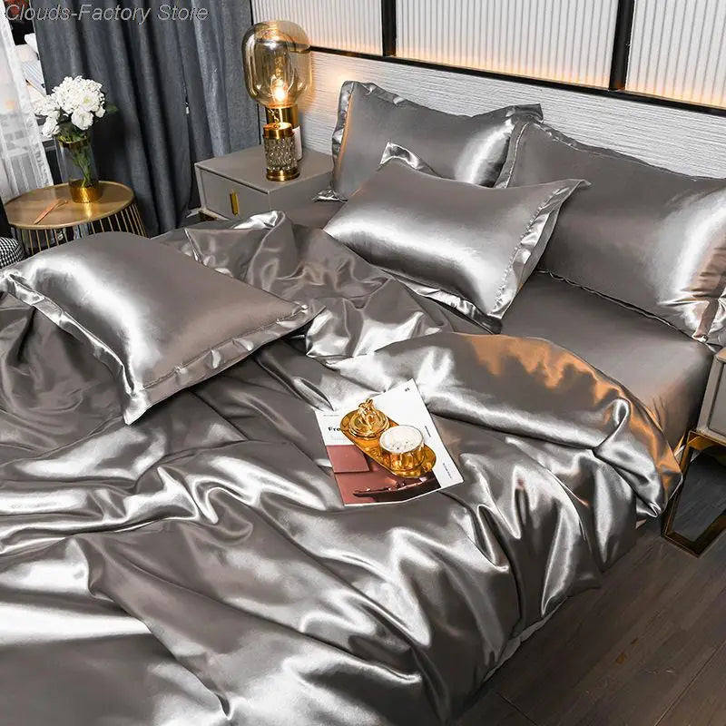 SilkSerenity Housse de Couette Satin - Luxe et Confort