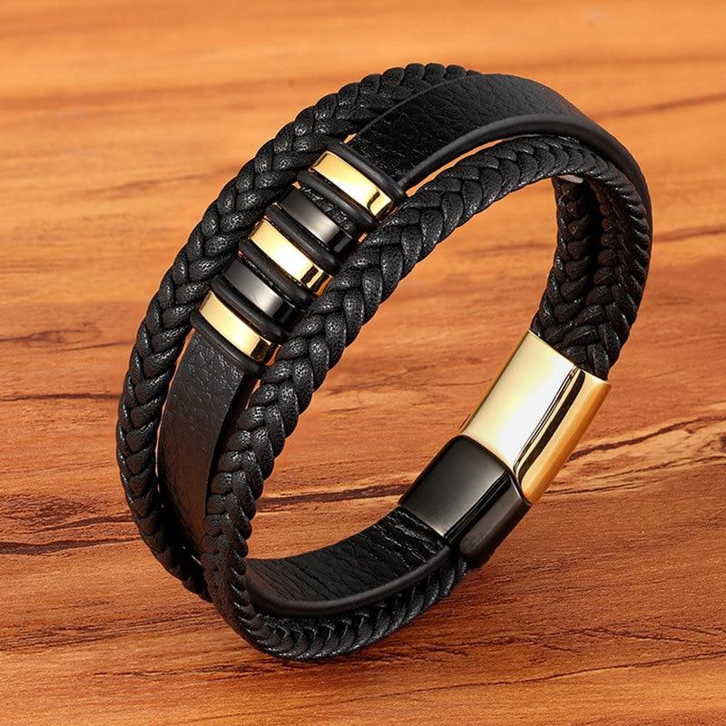 Bracelet en Cuir pour Hommes - Élégance & Style Intemporels